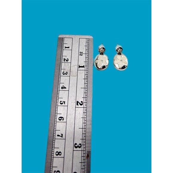 Brighton Hinged Silver Bangle Braclet with Necklace & Earrings White Flowers - Picture 8 of 11